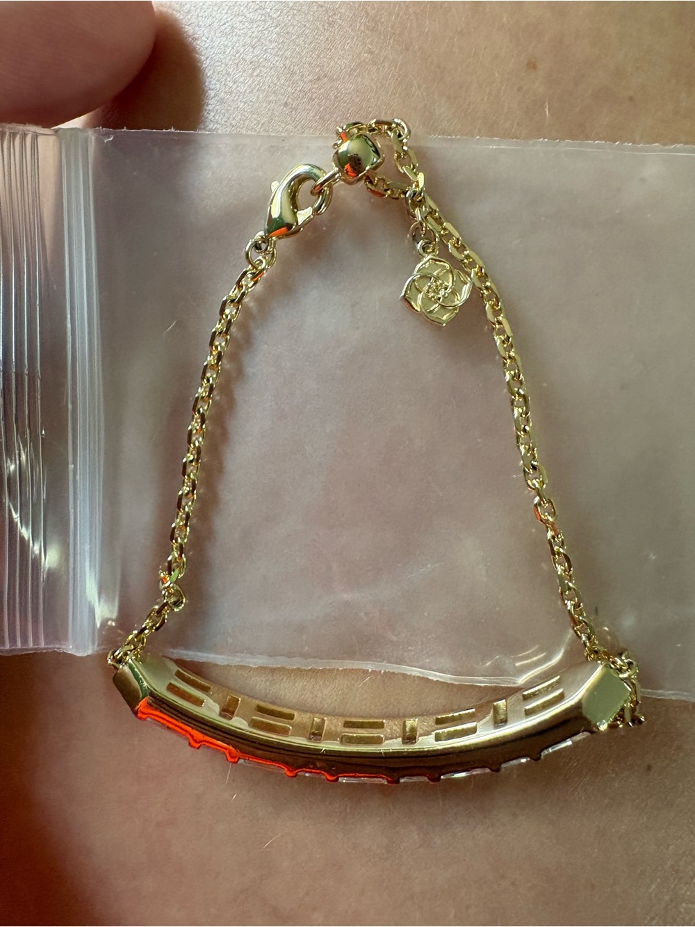 Kendra Scott Jamie Gold Adjustable Crystal Bracelet - Picture 3 of 3